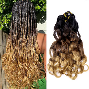 26Inch French Curls Braiding Hair Extensions Synthetic Curl Hair Loose Wave Spiral Curl Crochet Hair Braids For Black Women