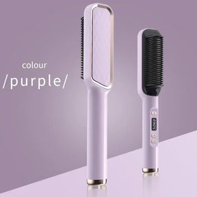 Multifunctional Electric Heating Hair Straightening Curling Iron Negative Ion Straightening Comb Anti-scald Styling Tool