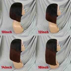 4/30/4 Color Human Hair Bob Wig Straight 13x4 Lace Front Human Hair Wigs Brazilian Wig Short Human Hair Bob Wigs Ombre Wig