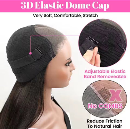 Smooth Straight Human Hair Ready To Wear Preplucked Straight Human Hair Wigs 5x5 Lace Closure Pre Cut 13x6 Lace Front Wigs