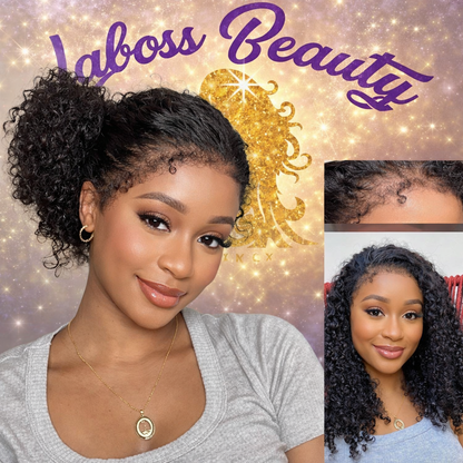 LaBoss Beauty Invisible Strap 360 4C Hairline Glueless Wig – Beginner Friendly, Pre-Bleached Knots