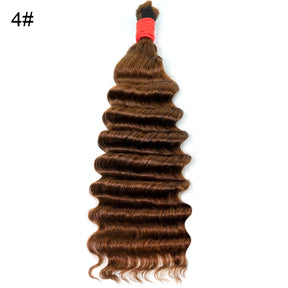 100% Real Virgin Human Hair Bulk Extension 613 Blonde Hair Bulk Weaving For Braiding Unprocessed No Weft Deep Wave Hair Bundles