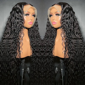 13x6 HD Transparent Lace No Tangle Deep Wave Human Hair Lace Frontal Wig 13x4 Curly Lace Front Human Hair Wigs For Black Women