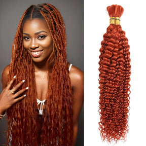 16-28 Inch Deep Wave Bulk Human Hair For Braiding Curly No Weft Bulk Hair Bundles Bulk Hair Bundles For Boho Braids Human Hair