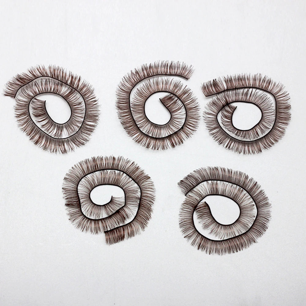 10Pcs DIY Doll False Eyelashes Eye Lash For Toys Dolls Accessories Black Brown Kids Tawny Children Toy Decoration