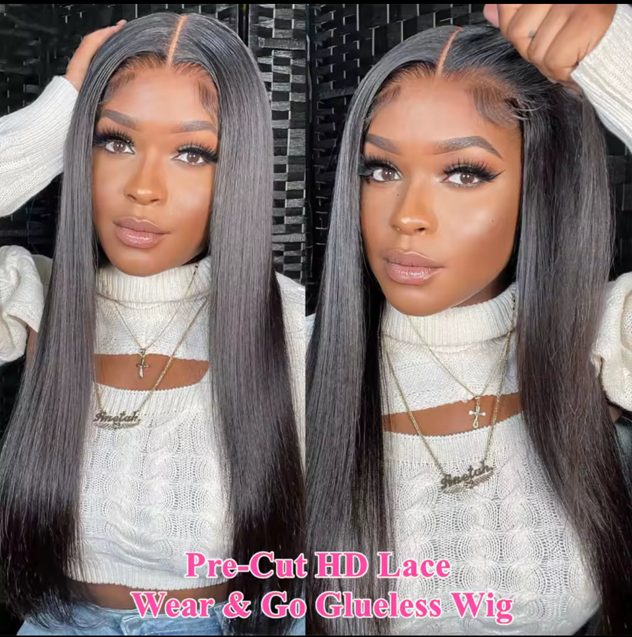 Smooth Straight Human Hair Ready To Wear Preplucked Straight Human Hair Wigs 5x5 Lace Closure Pre Cut 13x6 Lace Front Wigs