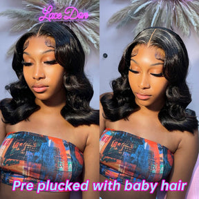 Body Wave Short Bob 13x4 Lace Front Human Hair Wig 250% 13x6 HD Lace Frontal Wigs For Women Brazilian 5x5 Closure Wig