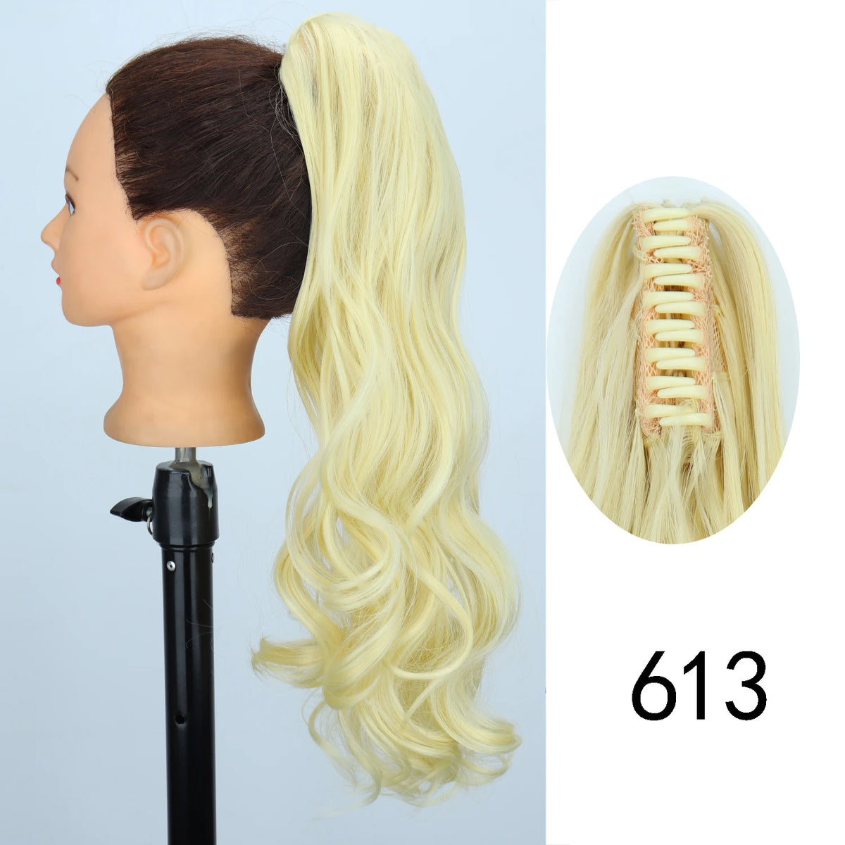 Synthetic 24inch Claw Clip On Straight Ponytail Hair Extension Ponytail Extension Hair For Women Pony Tail Hair Hairpiece