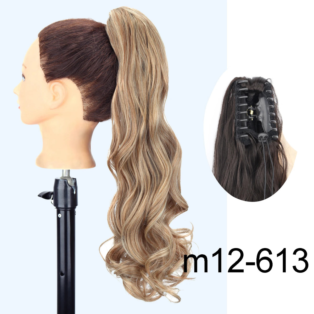 Synthetic 24inch Claw Clip On Straight Ponytail Hair Extension Ponytail Extension Hair For Women Pony Tail Hair Hairpiece