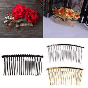 New 20 Teeth Bridal Blank Hair Metal Wedding Veil Side Comb Hair Accessories