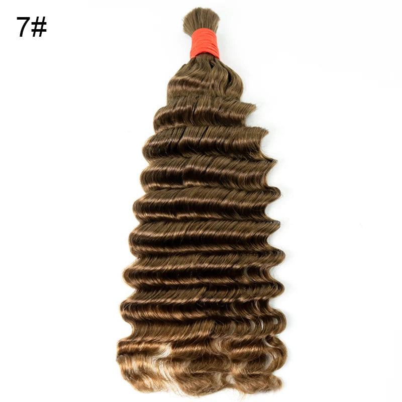 100% Real Virgin Human Hair Bulk Extension 613 Blonde Hair Bulk Weaving For Braiding Unprocessed No Weft Deep Wave Hair Bundles