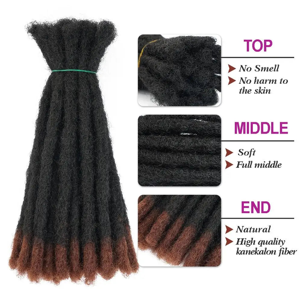 6inch-20inch Handmade Dreadlocks Synthetic Wigs Extensions Black Reggae Wig Crochet Braiding Hair For Afro Women For Black Women