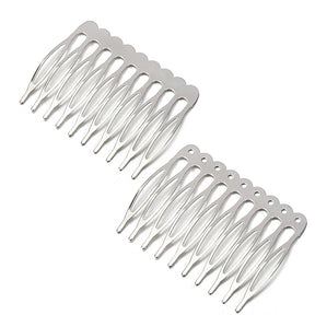 10pcs 5/10 Teeth DIY Metal Hair Comb Claw Hairpins (Silver/Gold/Bronze)  For Wedding Jewelry Making Findings Components Comb