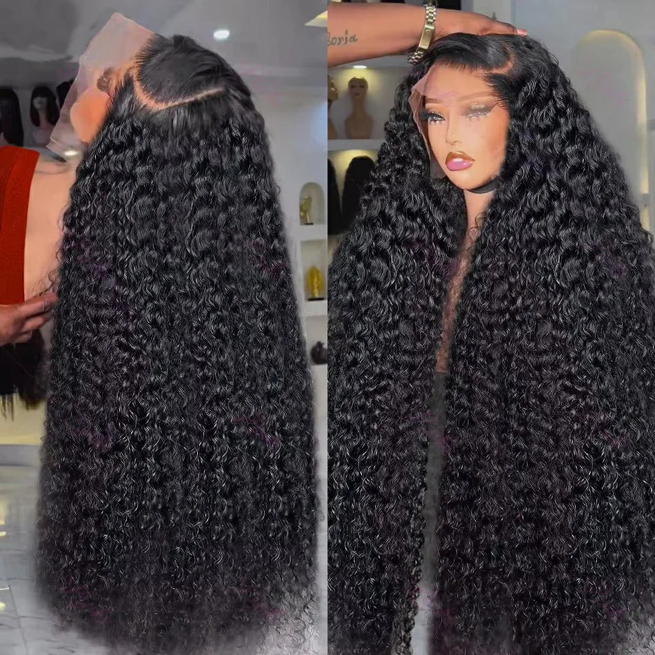 360 Curly Human Hair Wigs For Black Women Human Hair 4x4 5x5 Water Wave Lace Closure Wig 13x4 13x6 Hd Deep Wave Lace Frontal Wig