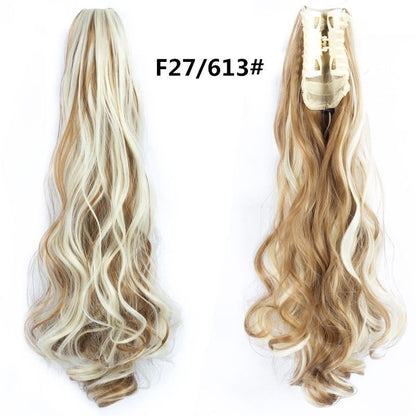 Wig Female Scratching Clip Ponytail Long Curly Hair Big Waves