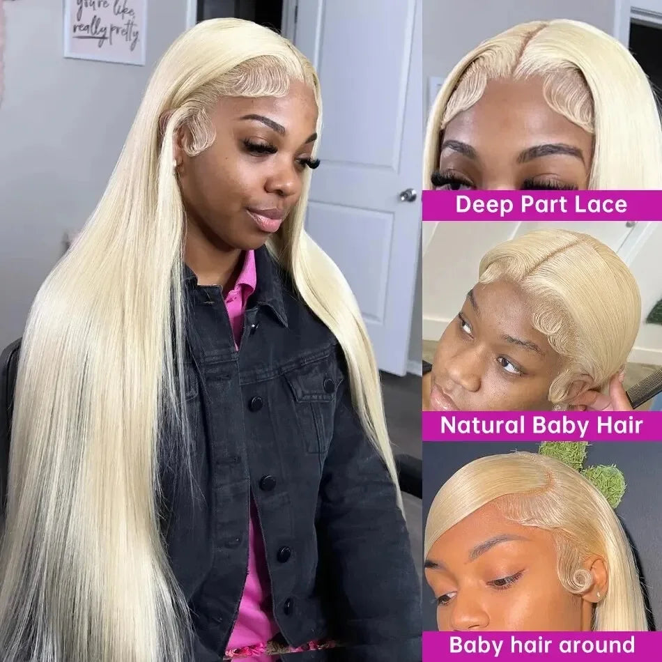 blonde lace front wig human hair 613 hd lace frontal wig 13x6 straight wigs for women choice cheap wigs on sale clearance