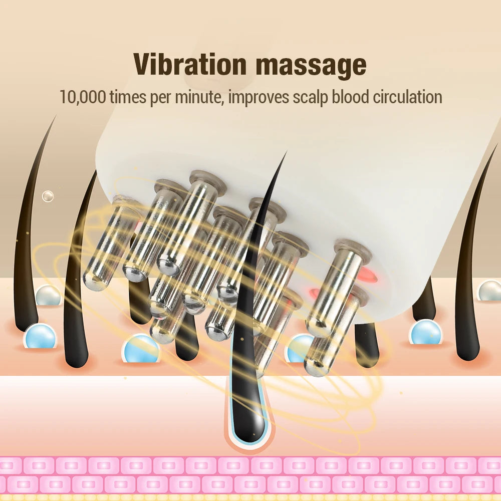 Scalp Medicine Liquid Applicator Small Guide Comb Essential Oil Comb Hair Growth Micro-current Vibration Massage Red Light Care