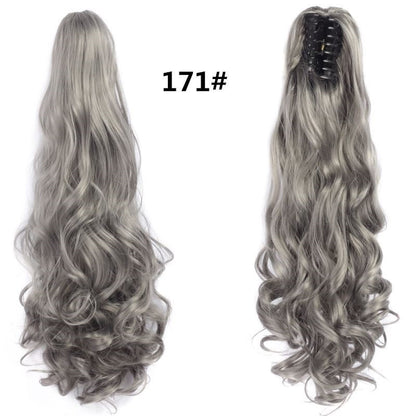 Wig Female Scratching Clip Ponytail Long Curly Hair Big Waves