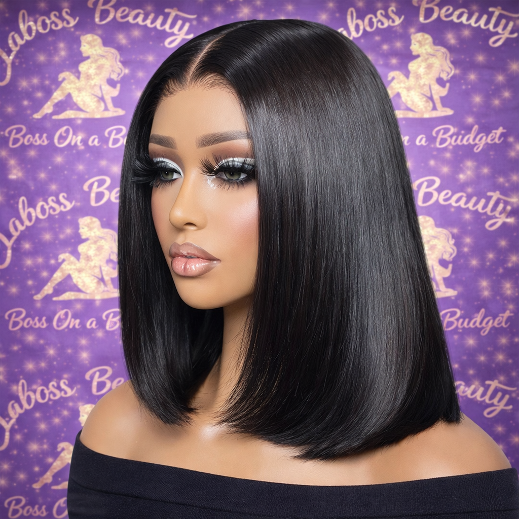 Smooth Straight Human Hair Ready To Wear Preplucked Straight Human Hair Wigs 5x5 Lace Closure Pre Cut 13x6 Lace Front Wigs