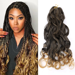 26Inch French Curls Braiding Hair Extensions Synthetic Curl Hair Loose Wave Spiral Curl Crochet Hair Braids For Black Women