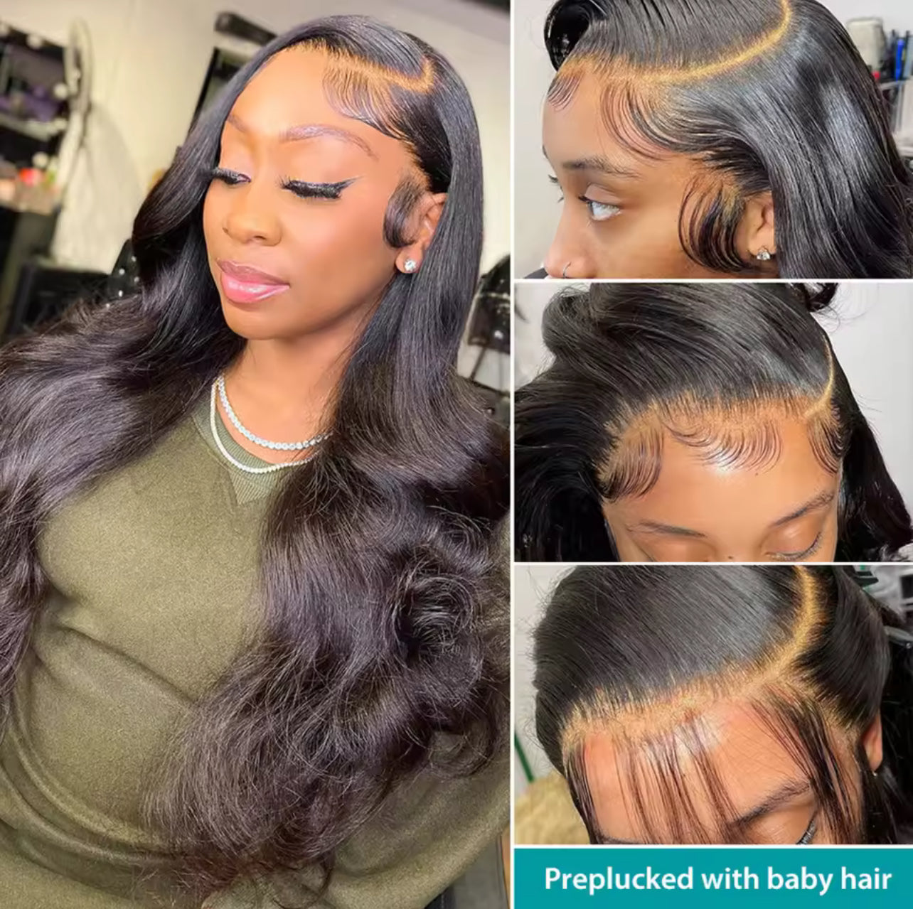 13x6 Body wave HD Transparent lace front human hair wig Pre Prep-lucked 200 Density glueless brazilian wigs for women