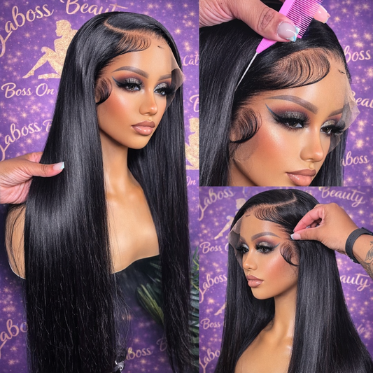 Smooth Straight Human Hair Ready To Wear Preplucked Straight Human Hair Wigs 5x5 Lace Closure Pre Cut 13x6 Lace Front Wigs