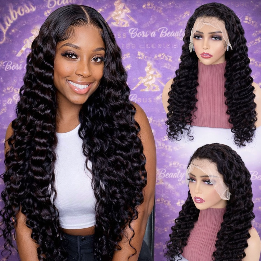 Loose Wave 13x4 HD Lace Front Wig 40 Inch Brazilian Curly Deep Wave 13x6 Lace Frontal Human Hair Wigs Women