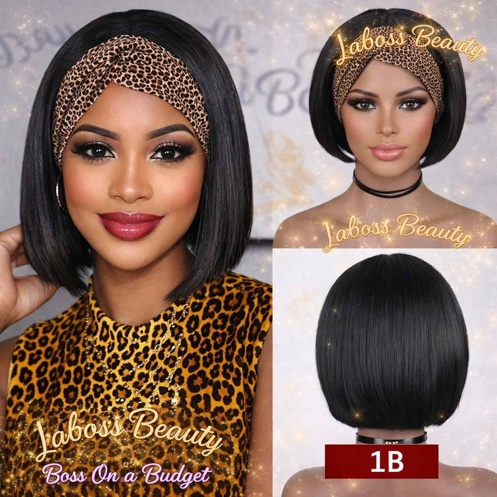 LaBoss Beauty Headband Bob Wig – Straight Human Hair | Beginner-Friendly | Glueless
