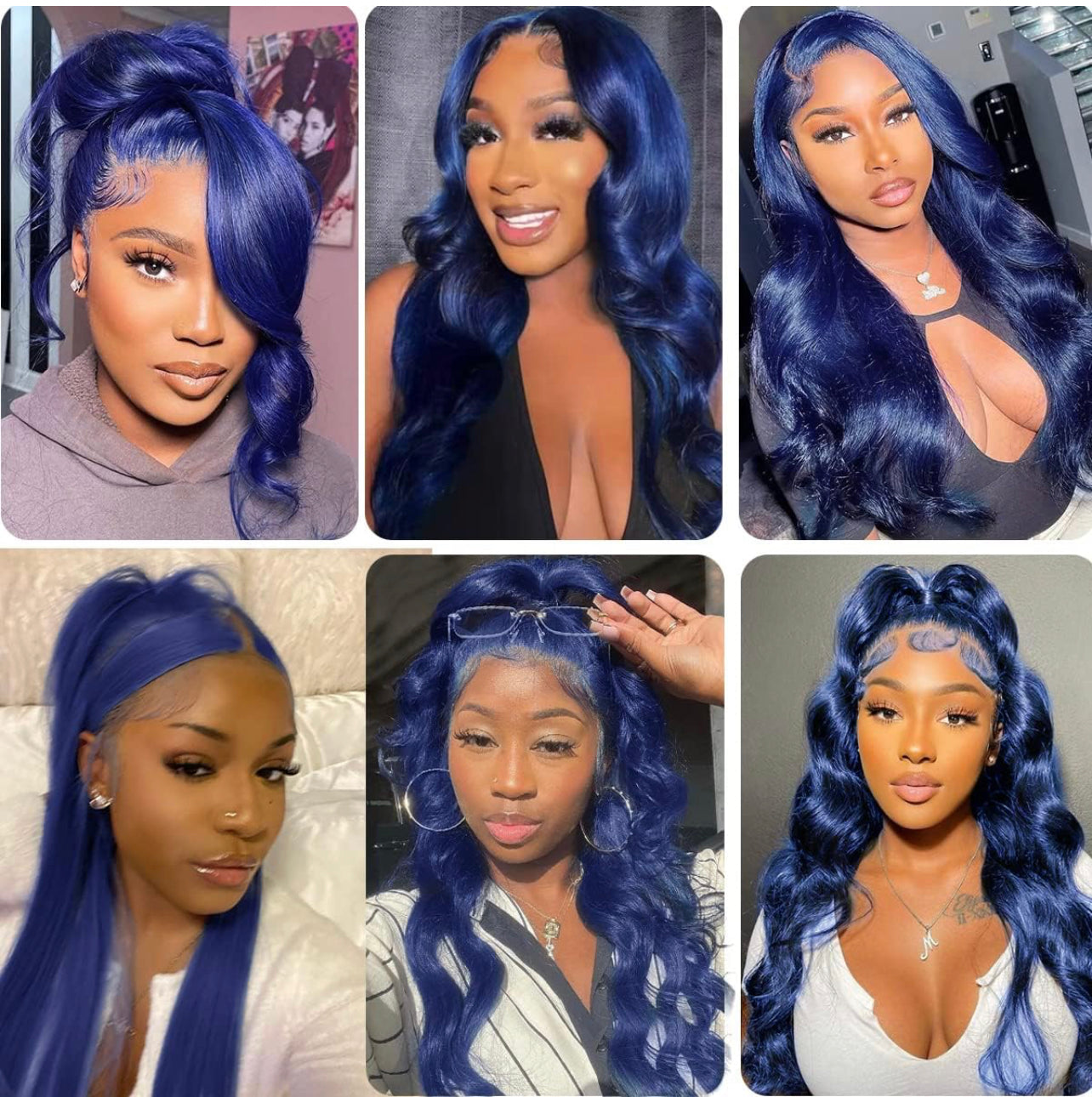 Blue ray body wave Lace front wig