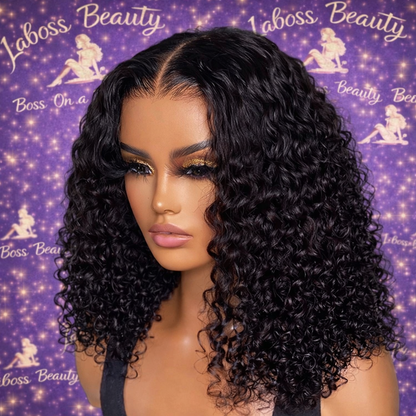 LaBoss Luxe Bob – Water Wave Glueless Human Hair Wig, Pre-Cut & Effortless