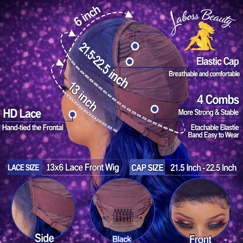 Body Wave Blue Human Hair Wigs 13x4 Hd Lace Front Human Hair Wigs Blue Wigs Human Hair 13x6 Hd Lace Frontal Wigs For Women