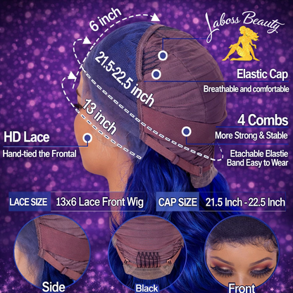 Body Wave Blue Human Hair Wigs 13x4 Hd Lace Front Human Hair Wigs Blue Wigs Human Hair 13x6 Hd Lace Frontal Wigs For Women