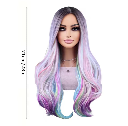 High-temperature Silk Wig Natural Realistic Super Light Fake Wig For Cool Women Girl Party Cosplay Wig Everyday Fashion Modeling