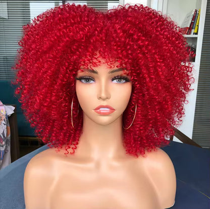 bangs big hair straight short wigs curly headband wig for sale kinky natural afro wigs