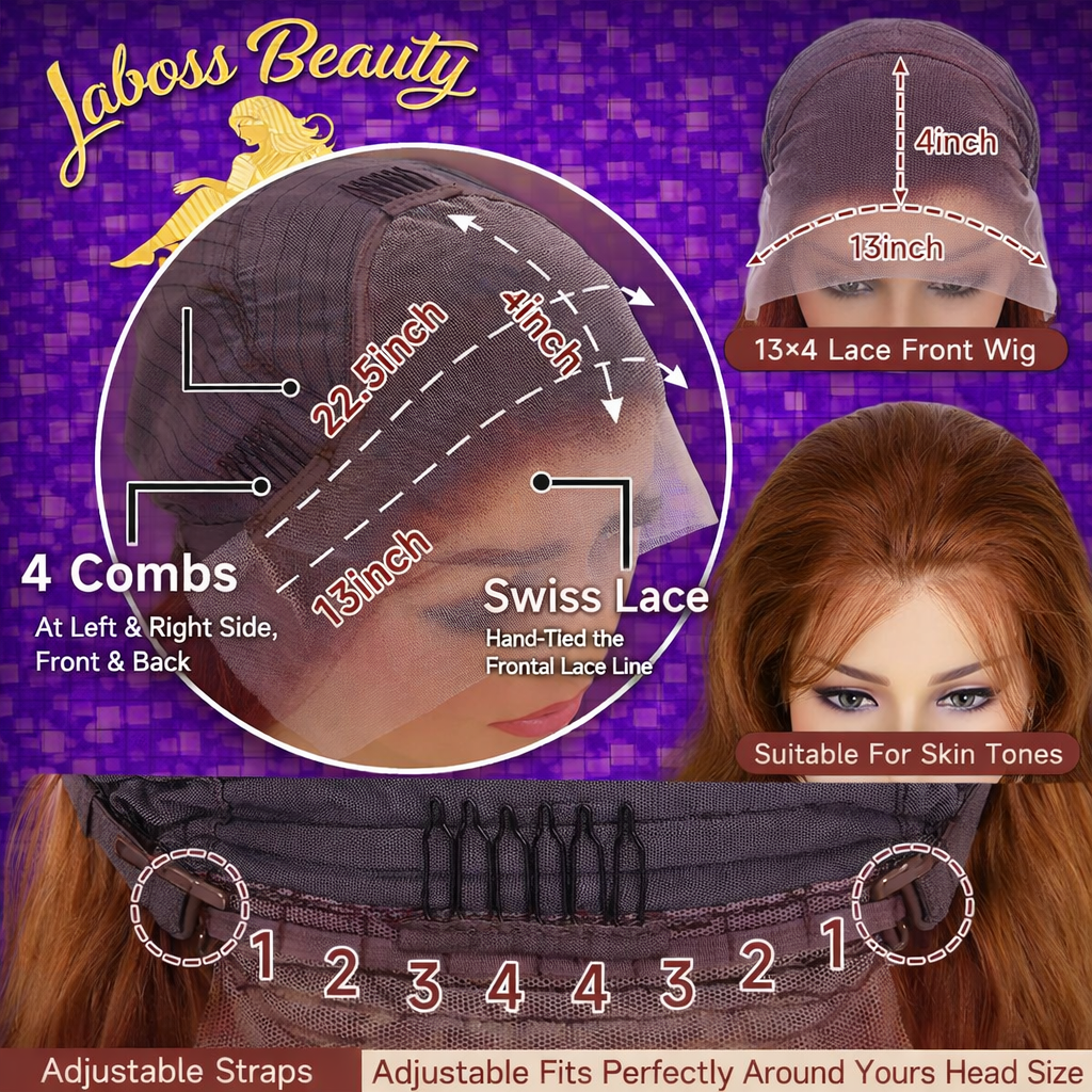 LaBoss Beauty #4 Brown Bob Lace Front Wig – 13x4 HD Lace | 100% Vietnamese Human Hair | Sleek & Natural