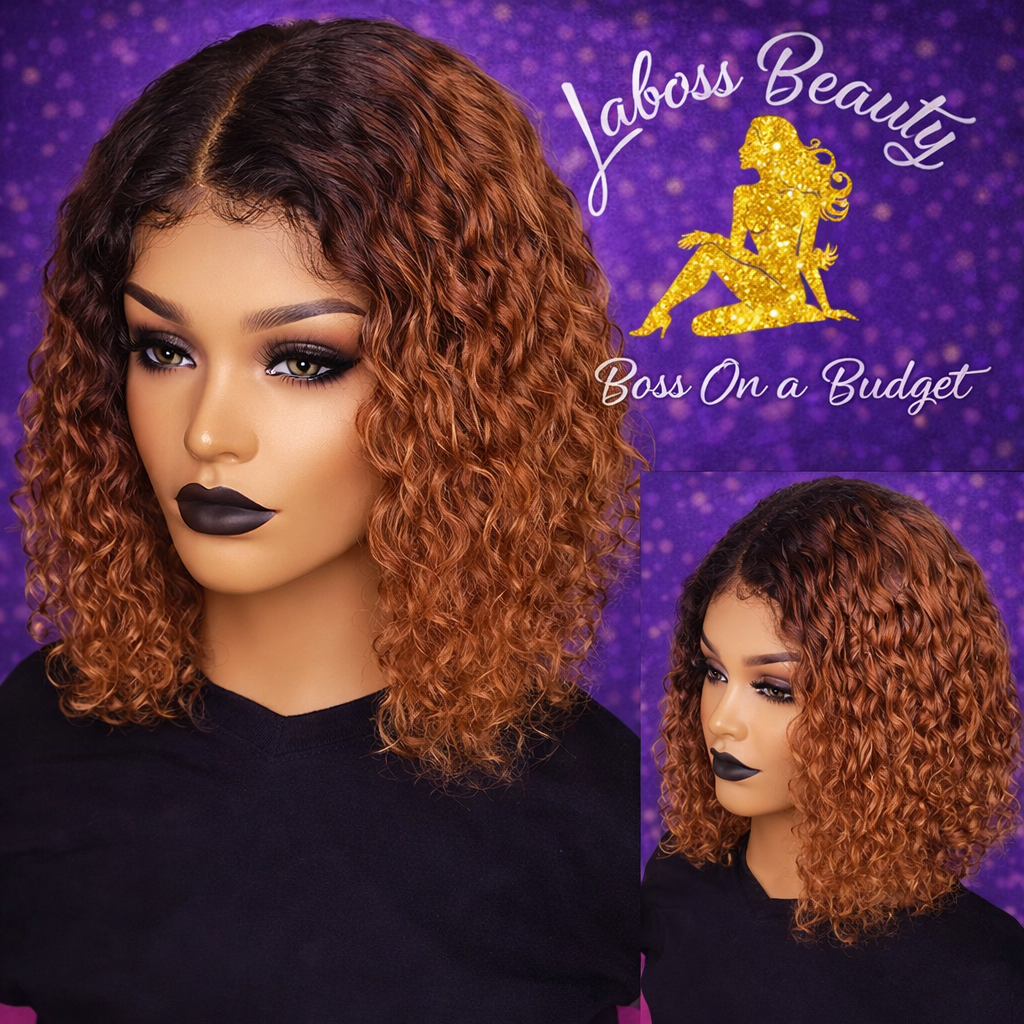 LaBoss Beauty Curly Bob Lace Front Wig – 13x4 HD Lace | 100% Human Hair | Natural Curls | Boss On A Budget