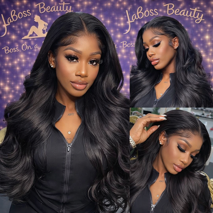 13x6 Body wave HD Transparent lace front human hair wig Pre Prep-lucked 200 Density glueless brazilian wigs for women