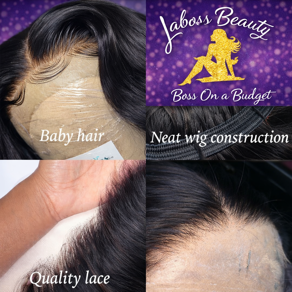 LaBoss Beauty Body Wave HD Transparent 4x4 Lace Frontal Human Hair Wig
