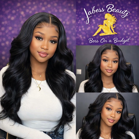 LaBoss Beauty Body Wave HD Transparent 4x4 Lace Frontal Human Hair Wig