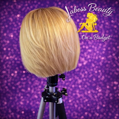 Soft Short Bob Ombre Blonde 613 Silky Straight 180Density Deep Lace Front Wig For Black Women Babyhair Preplucked Glueless Daily