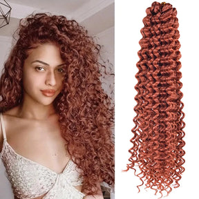 Ocean Wave Ombre Braiding Hair Extensions 22 28Inch Synthetic Twist Ripple Crochet Deep Wave Braids Hair Extensions For Women