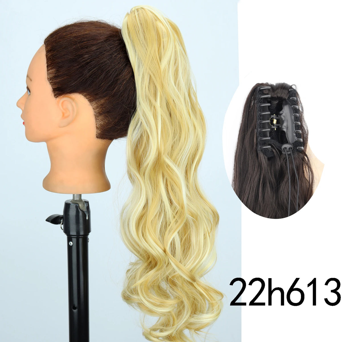 Synthetic 24inch Claw Clip On Straight Ponytail Hair Extension Ponytail Extension Hair For Women Pony Tail Hair Hairpiece