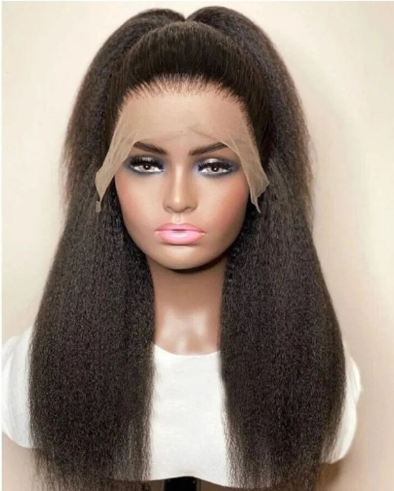 Vietnamese Yaki Straight Wig 360 Lace Frontal HD Human Hair Wigs Full Lace Kinky Straight Wigs Human Hair 13x6 Lace Front Wigs