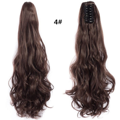 Wig Female Scratching Clip Ponytail Long Curly Hair Big Waves