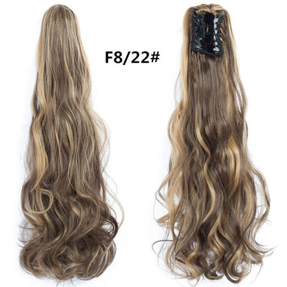 Wig Female Scratching Clip Ponytail Long Curly Hair Big Waves