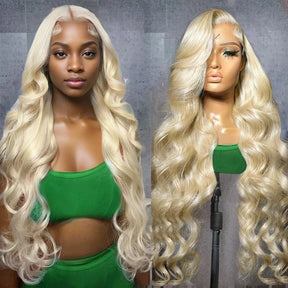 613 Blonde 100% Full Brazilian Body Wave HD Transparent 13x6 Lace Frontal Human Hair Wigs 30 40 Inch 13x4 Pre Plucked For Women