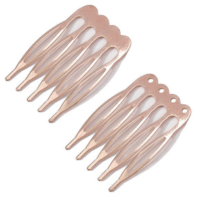 10pcs 5/10 Teeth DIY Metal Hair Comb Claw Hairpins (Silver/Gold/Bronze)  For Wedding Jewelry Making Findings Components Comb