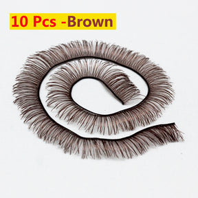 10Pcs DIY Doll False Eyelashes Eye Lash For Toys Dolls Accessories Black Brown Kids Tawny Children Toy Decoration