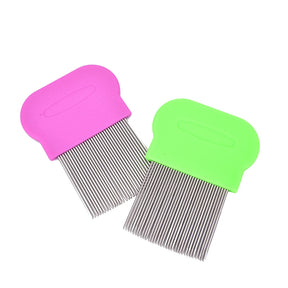 1Pcs Pet dog mouth hair comb iron comb row comb to remove fleas pet anti-itch cleaning comb soft hair