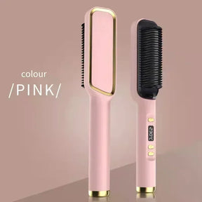 Multifunctional Electric Heating Hair Straightening Curling Iron Negative Ion Straightening Comb Anti-scald Styling Tool